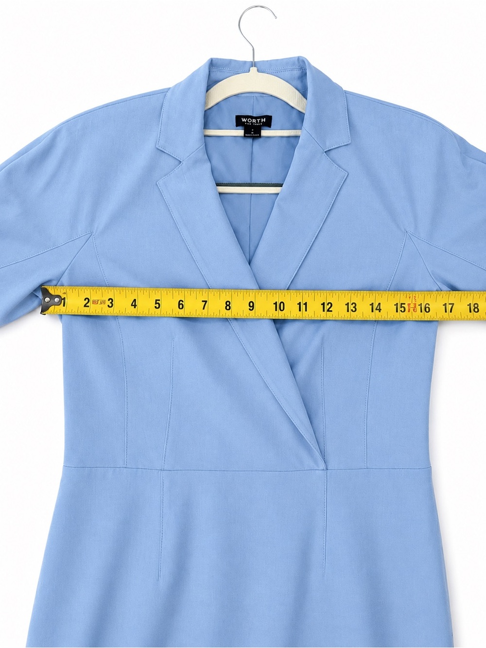 Worth New York |Powder Blue |Sheath Dress |Size 6 |Blazer Neckline - Picture 13 of 13